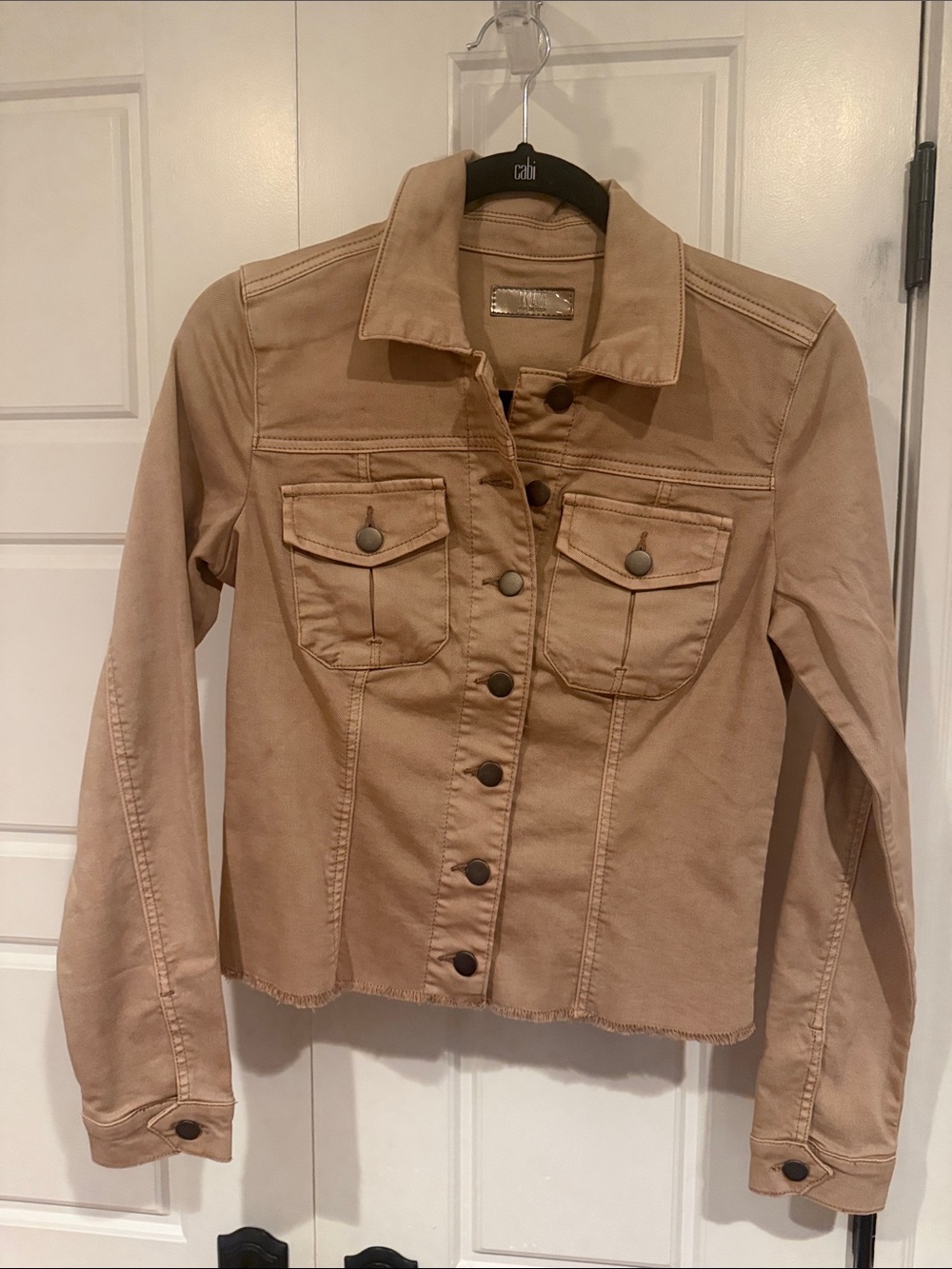 Kut from the Kloth Blush/Mauve Denim Jacket with Button Front